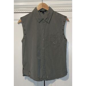 Joe's Vest Women XS‎ Green Distressed
